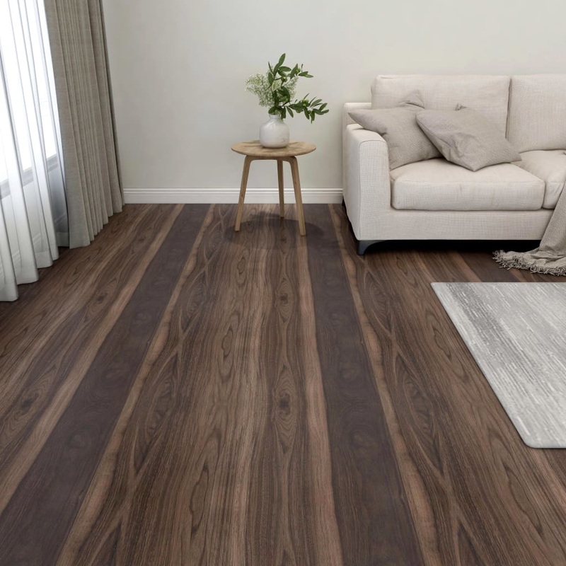 Berkfield Self-adhesive Flooring Planks 55 pcs PVC 5.11 m_ Dark Brown