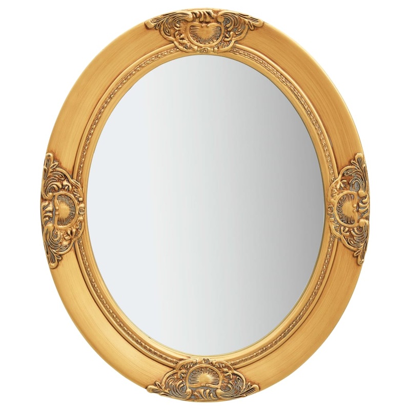 Berkfield Wall Mirror Baroque Style 50×60 cm Gold