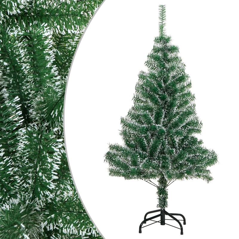 Berkfield Artificial Christmas Tree with Flocked Snow Green 150 cm