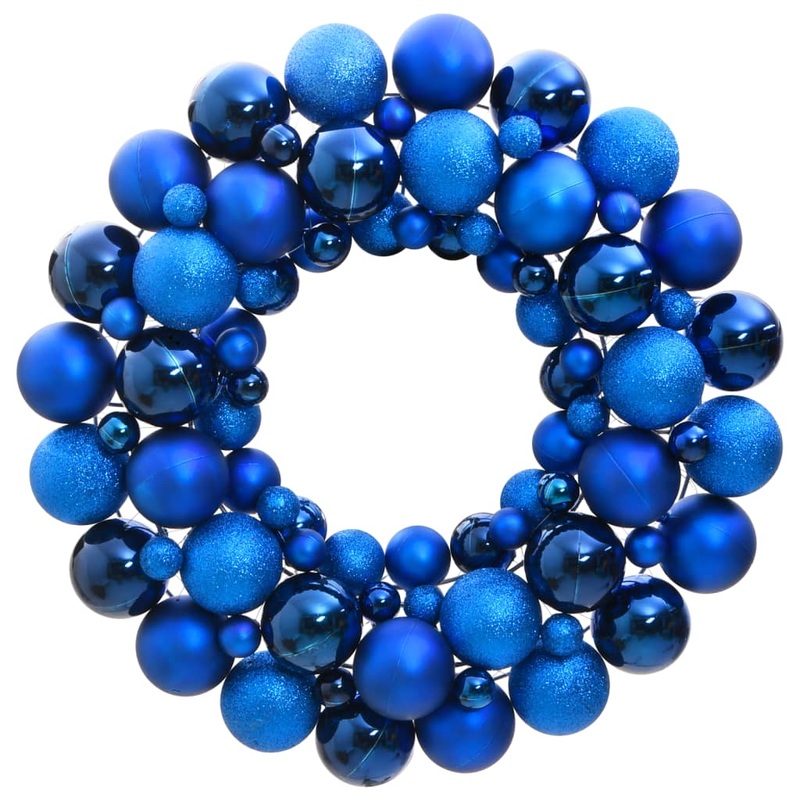 Berkfield Christmas Wreath Blue 45 cm Polystyrene