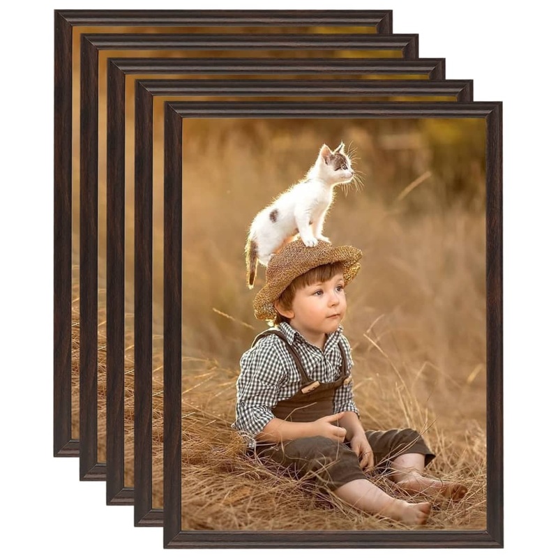 Berkfield Photo Frames Collage 5 pcs for Wall Black 50×60 cm MDF