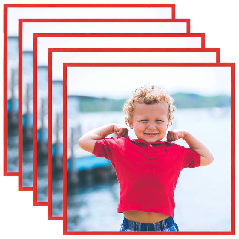 Berkfield Photo Frames Collage 5 pcs for Wall or Table Red 40×40 cm MDF