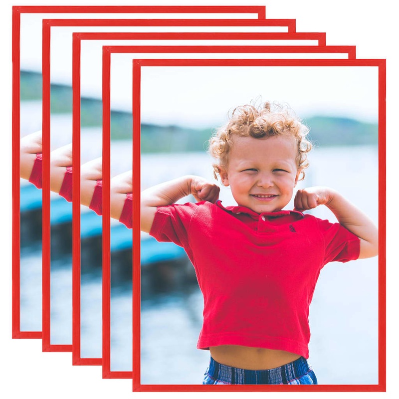Berkfield Photo Frames Collage 5 pcs for Wall or Table Red 40×50 cm MDF