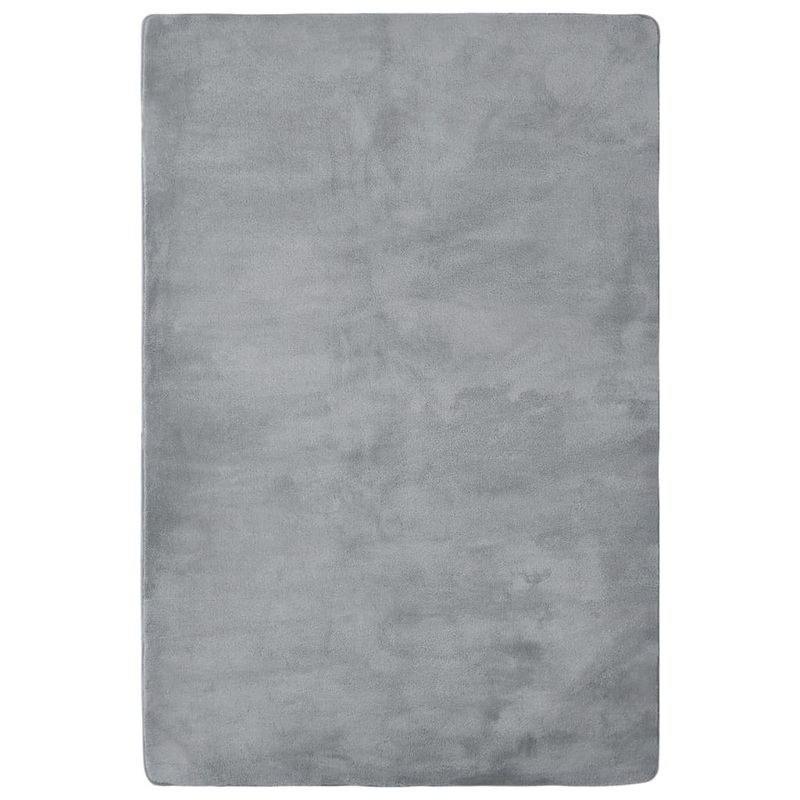 Berkfield Teddy Rug Grey 200×140 cm