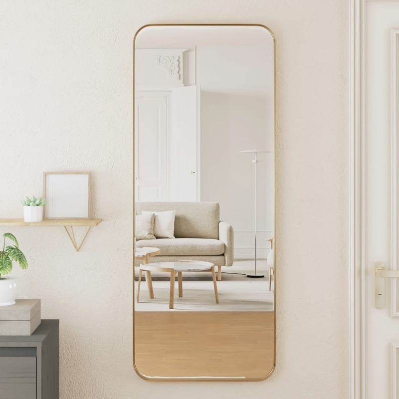 Berkfield Wall-mounted Mirror Gold 40×100 cm Rectangle