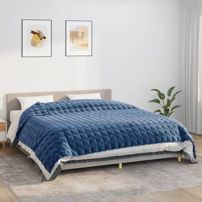 Berkfield Weighted Blanket Blue 235×290 cm 11 kg Fabric