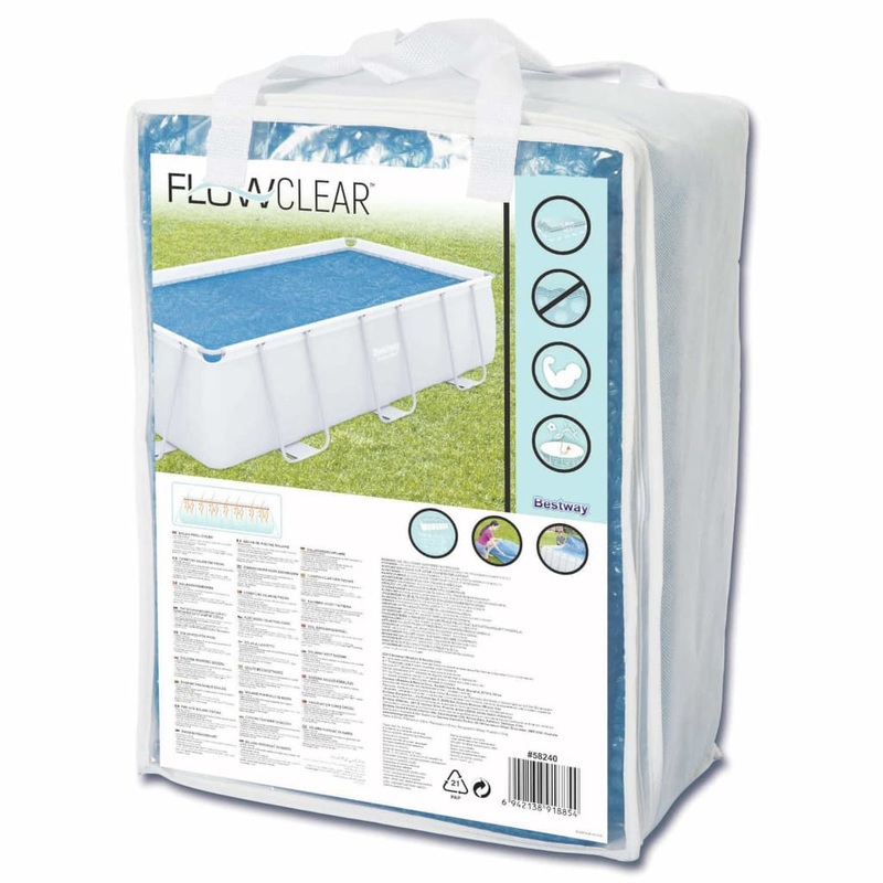 Bestway Summer Pool Cover Solar Rectangular 380×180 cm PE Blue
