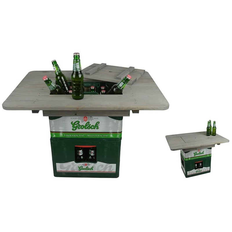 Esschert Design Beer Crate Tabletop Grey