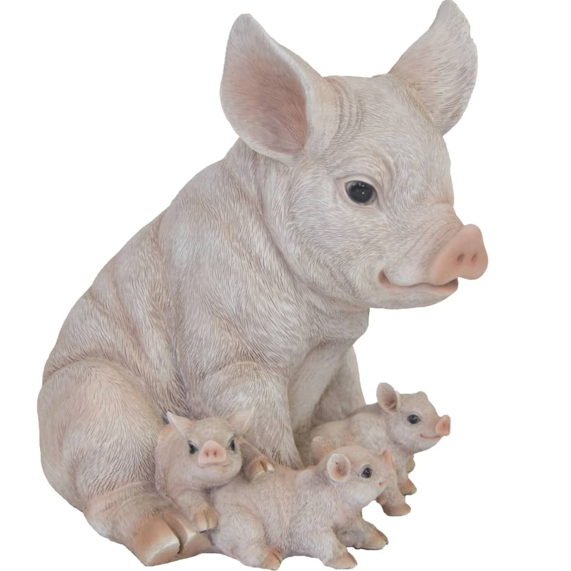 Esschert Design Pig with Piglets 19.4×22.3×24.3cm