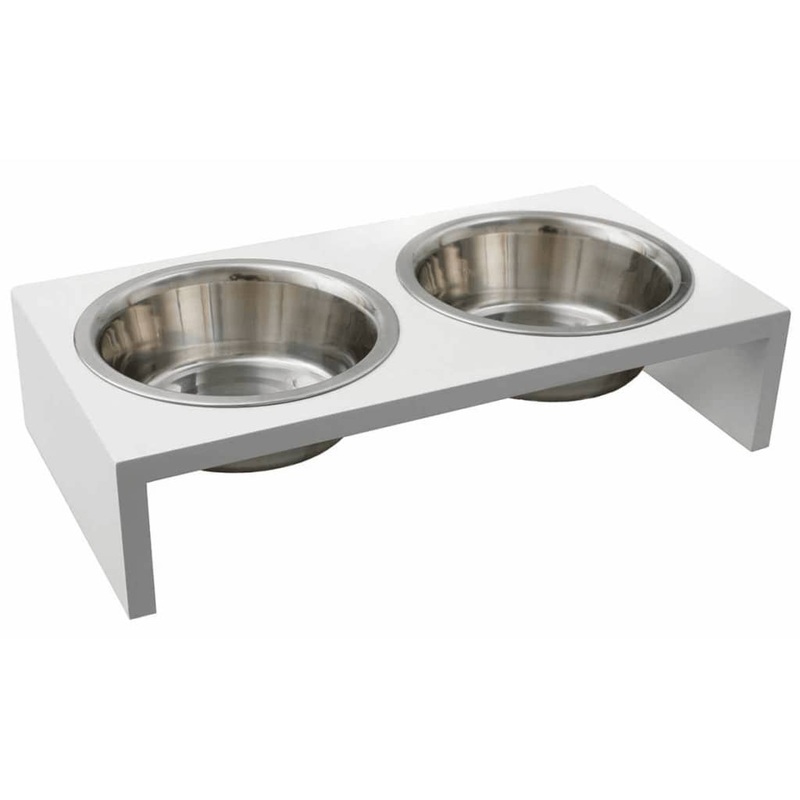 FLAMINGO Double Feeding Bowl Kobushi White 2×380 ml 1031110