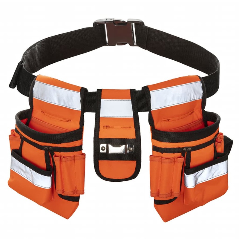 Toolpack High-Visibility Tool Belt Sash Orange and Black