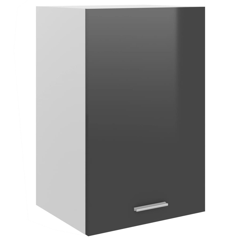 Berkfield Hanging Cabinet High Gloss Grey 39.5x31x60 cm Engineered Wood