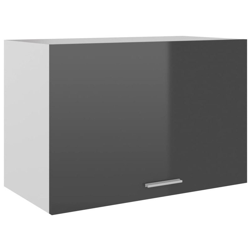 Berkfield Hanging Cabinet High Gloss Grey 60x31x40 cm Engineered Wood
