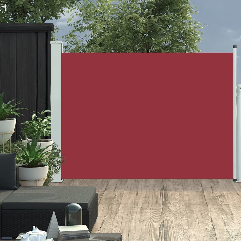 Berkfield Patio Retractable Side Awning 117×500 cm Red