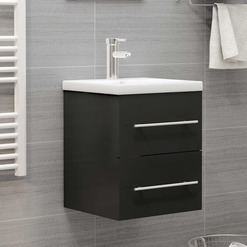 Berkfield Sink Cabinet Grey 41×38.5×48 cm Engineered Wood