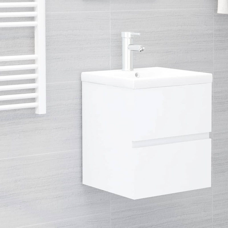 Berkfield Sink Cabinet White 41×38.5×45 cm Engineered Wood