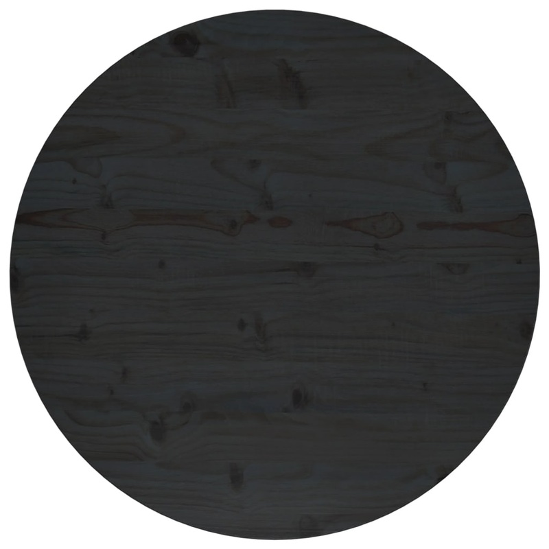 Berkfield Table Top Black 70×2.5 cm Solid Wood Pine
