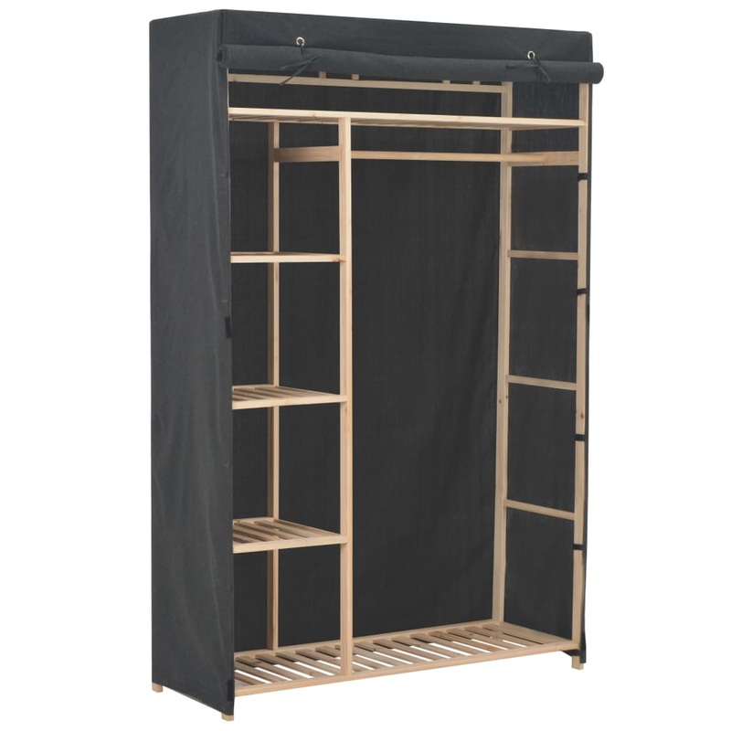 Berkfield Wardrobe Grey 110x40x170 cm Fabric