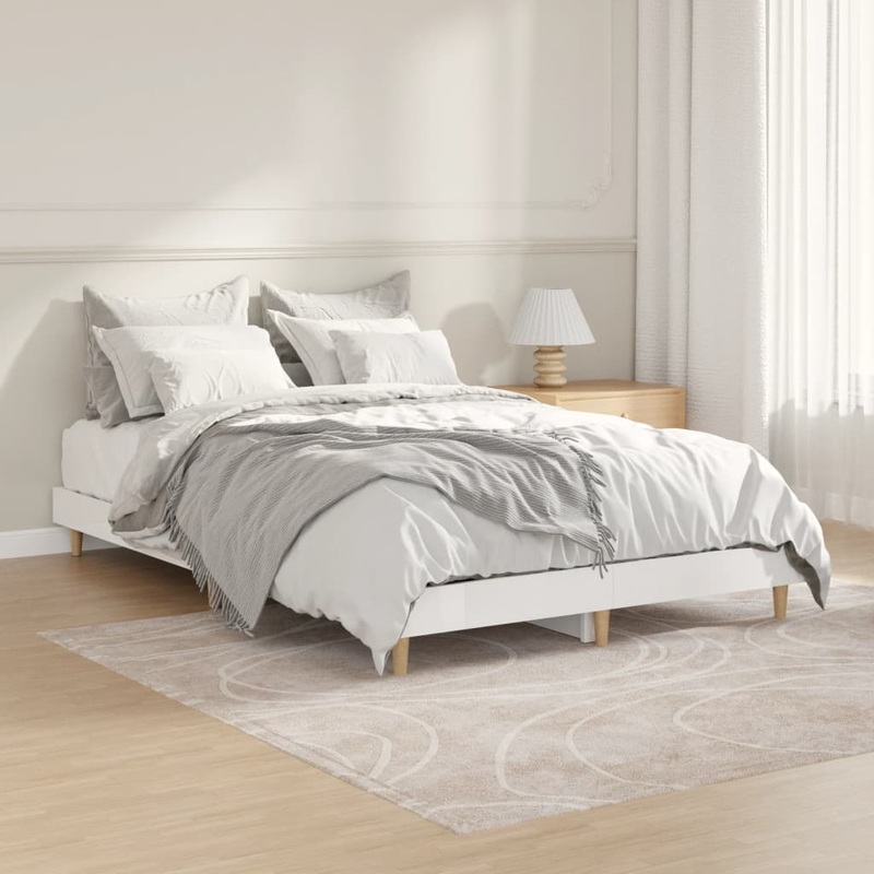 Berkfield Bed Frame High Gloss White 120×190 cm Engineered Wood