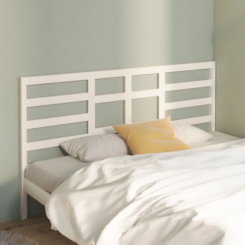 Berkfield Bed Headboard White 186x4x104 cm Solid Wood Pine