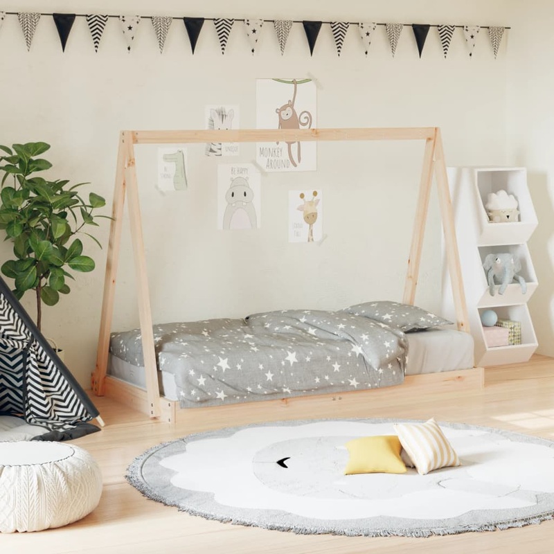 Berkfield Kids Bed Frame 80×160 cm Solid Wood Pine