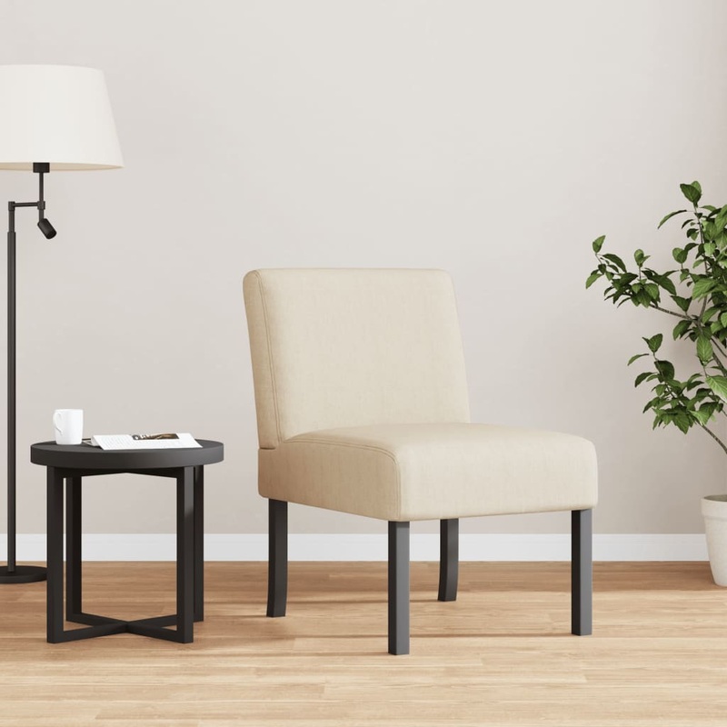 Berkfield Slipper Chair Cream Fabric