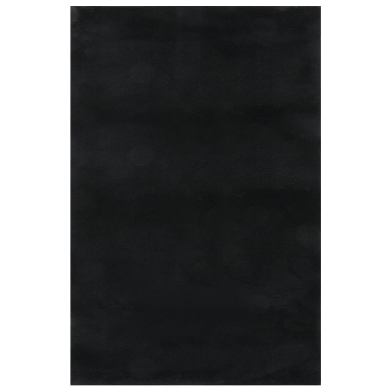 Berkfield Washable Rug Soft Shaggy 200×290 cm Anti Slip Black