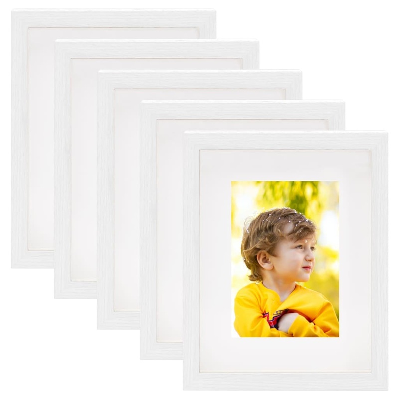 Berkfield 3D Box Photo Frames 5 pcs White 20×25 cm for 13×18 cm Picture