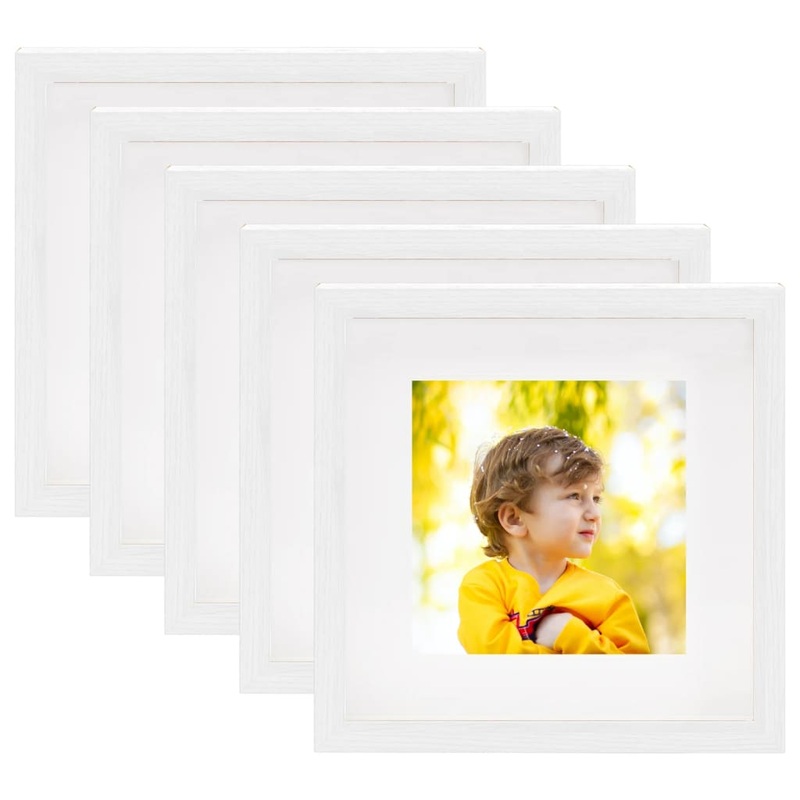 Berkfield 3D Box Photo Frames 5 pcs White 28×28 cm for 20×20 cm Picture