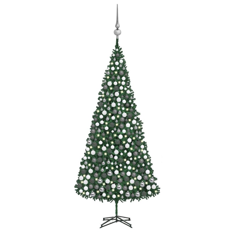 Berkfield Artificial Christmas Tree with LEDs&Ball Set 500 cm Green