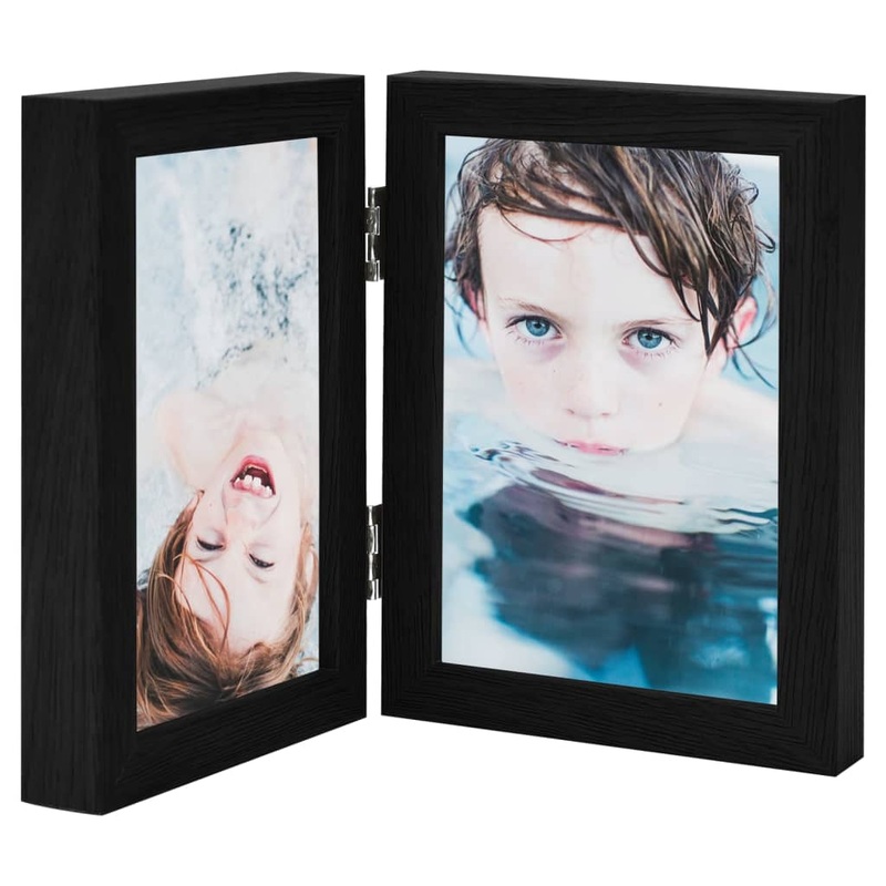 Berkfield Bifold Photo Frame Collage Black 2x