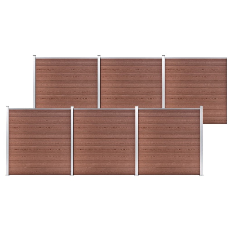 Berkfield Garden Fence WPC 1045×186 cm Brown