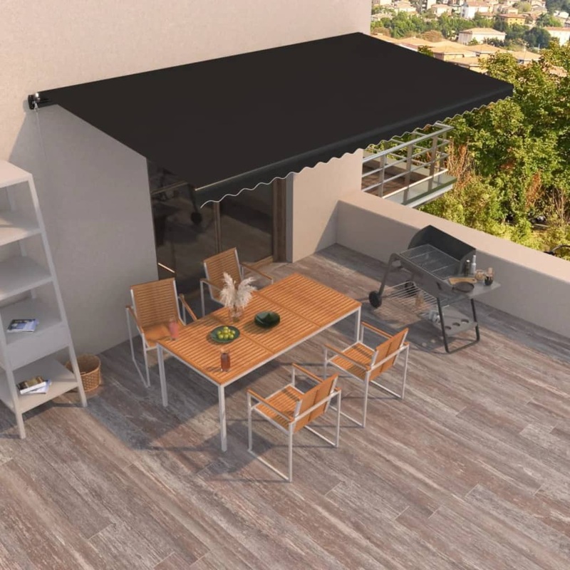 Berkfield Manual Retractable Awning 600×350 cm Anthracite
