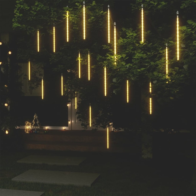 Berkfield Meteor Lights 20 pcs 30 cm Warm White 480 LEDs Indoor Outdoor