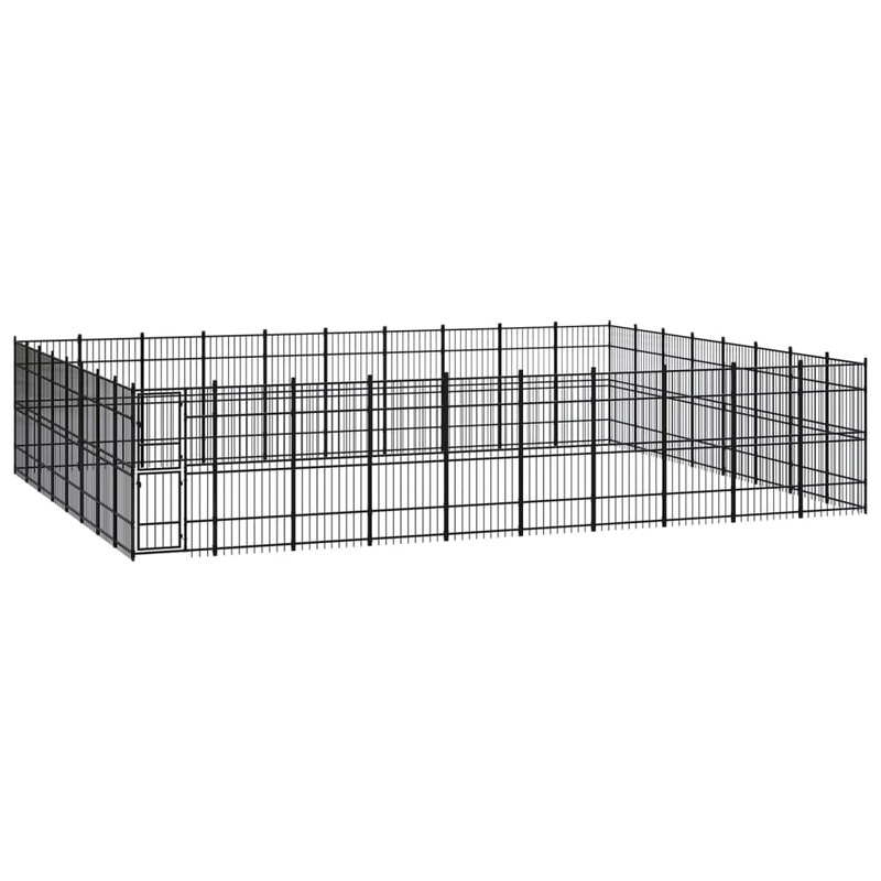 Berkfield Outdoor Dog Kennel Steel 73.73 m_