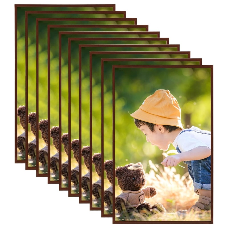 Berkfield Photo Frames Collage 10pcs for Wall or Table Bronze 13x18cm MDF