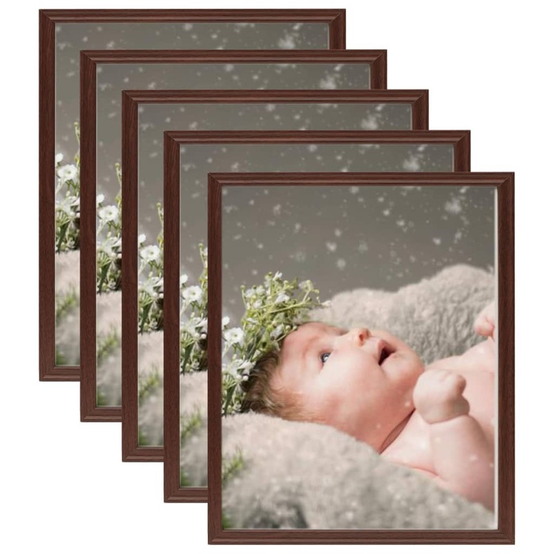 Berkfield Photo Frames Collage 5 pcs for Table Dark Red 20×25 cm