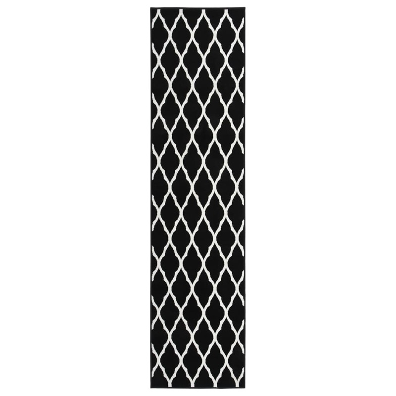 Berkfield Runner Rug BCF Black and White 60×250 cm