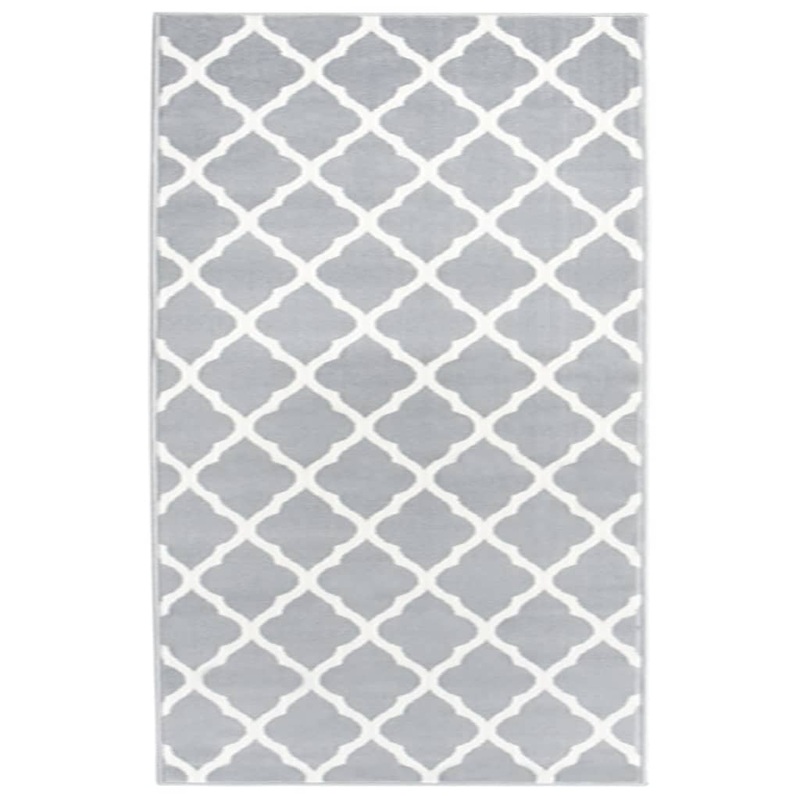 Berkfield Runner Rug BCF Grey and White 100×150 cm