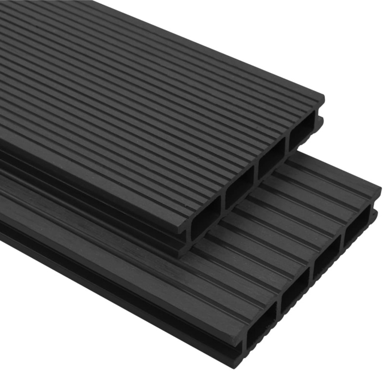 Berkfield WPC Decking Boards with Accessories 10 m_ 2.2 m Anthracite