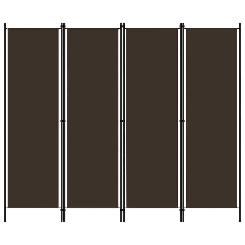 Berkfield 4-Panel Room Divider Brown 200×180 cm
