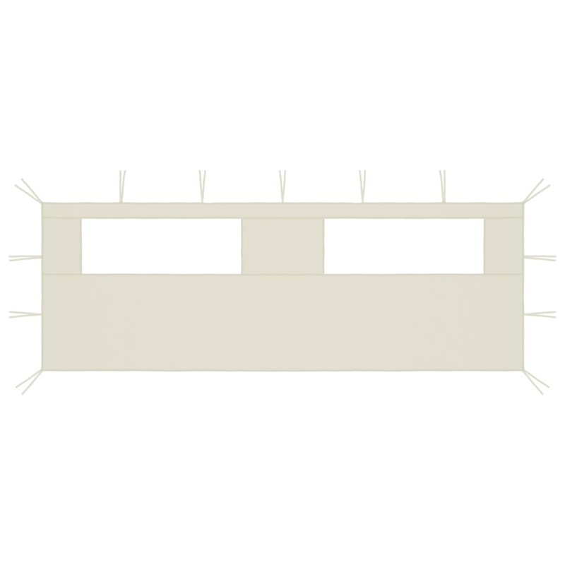 Berkfield Gazebo Sidewall with Windows 6×2 m Cream