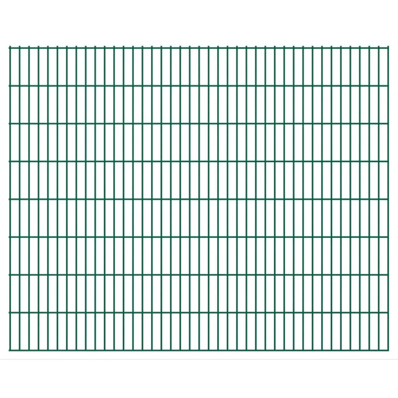 Berkfield 2D Garden Fence Panels 2.008×1.63 m 14 m (Total Length) Green