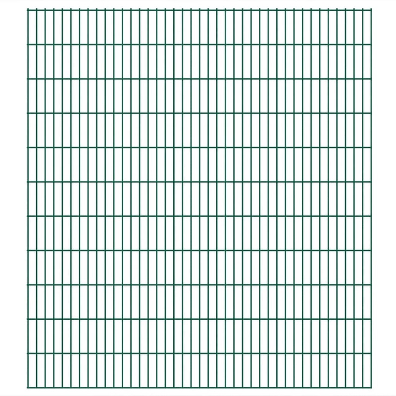 Berkfield 2D Garden Fence Panels 2.008×2.23 m 8 m (Total Length) Green