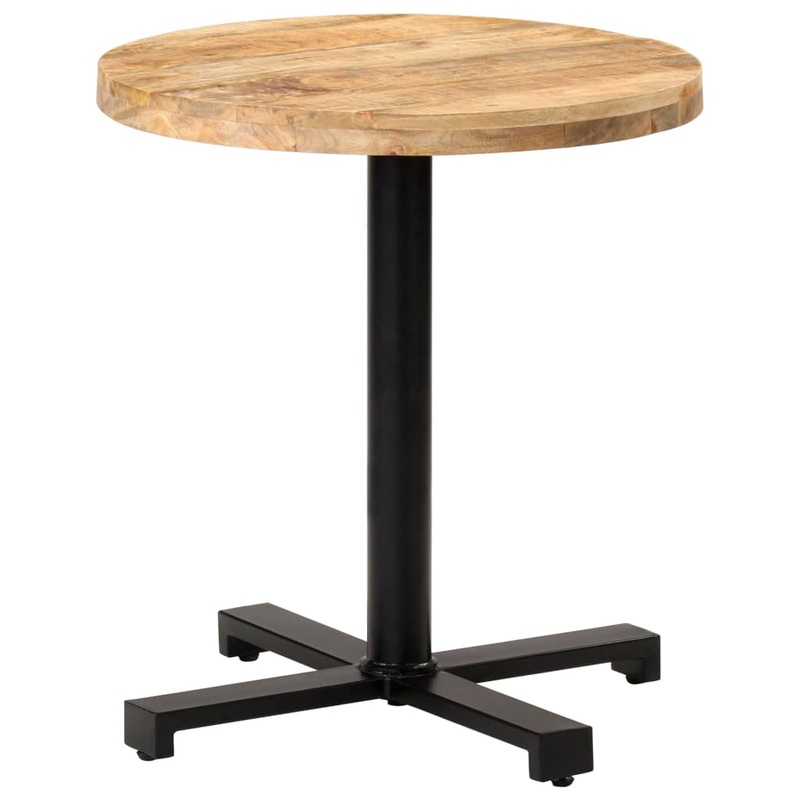 Berkfield Bistro Table Round 70×75 cm Rough Mango Wood