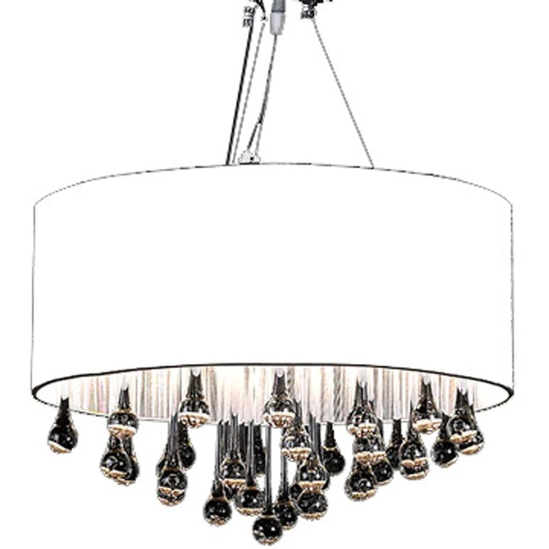 Berkfield Chandelier with 85 Crystals White