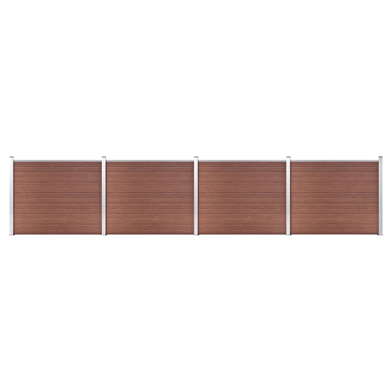 Berkfield Fence Panel Set WPC 699×146 cm Brown
