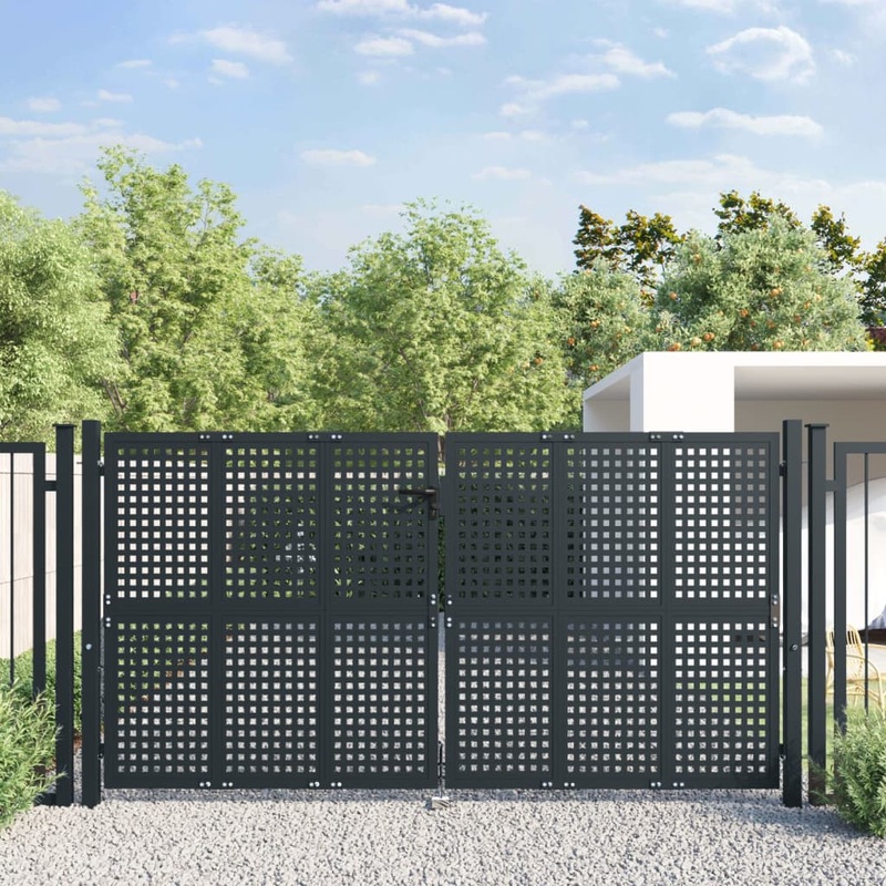 Berkfield Garden Gate Anthracite 300×200 cm Steel