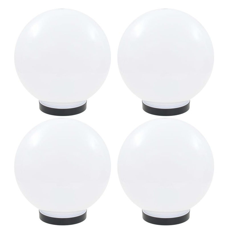 Berkfield LED Bowl Lamps 4 pcs Spherical 25 cm PMMA
