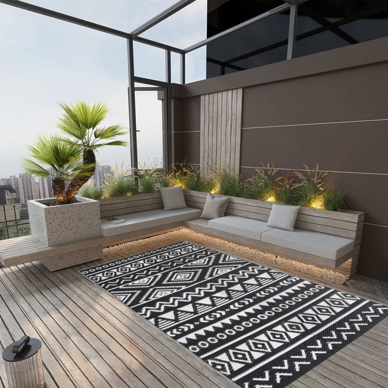 Berkfield Outdoor Rug Black 120×180 cm PP